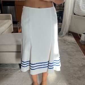 Ralph Lauren pleated white skirt with sequin detail